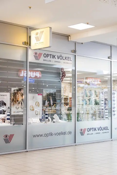 Optik Völkel, Innenansicht des Fachgeschäfts im Kösseine-Einkaufs-Center