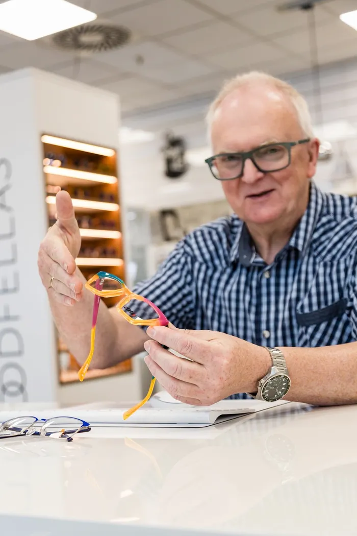 Innenansicht des Ladengeschäfts von Optik Völkel im Kösseine-Einkaufs-Center